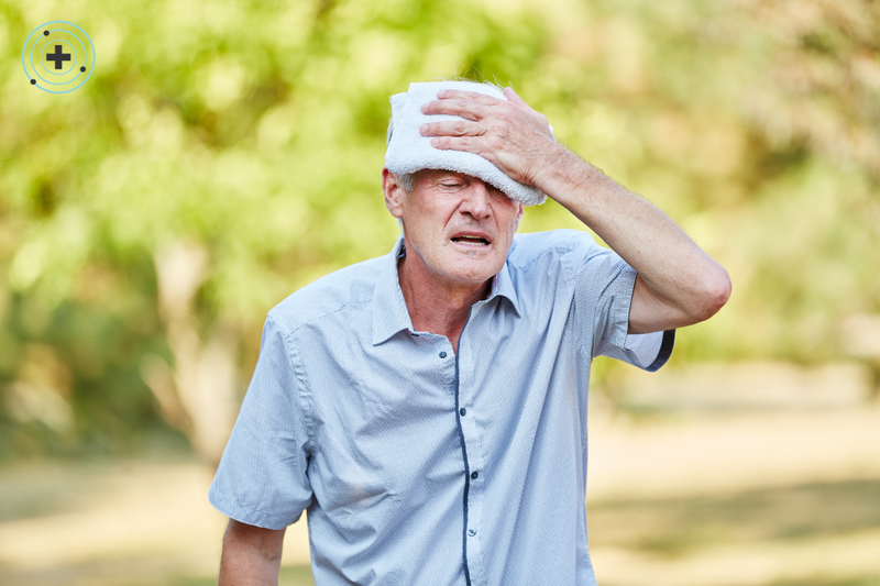Síntomas de un golpe de calor en adultos