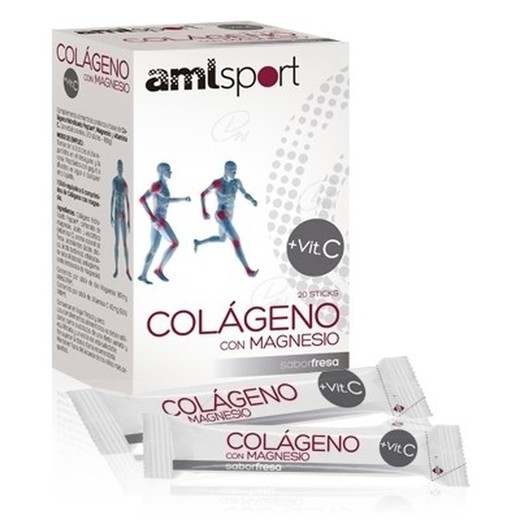 Amlsport Colageno Con Magnesio  Vitamina C 20 Sticks