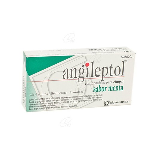 Angileptol Comprimits Per Chupar Sabor Menta 30 Comprimits
