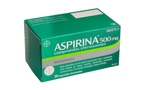 Aspirina 500 Mg Comprimidos Efervescentes 20 Comprimidos