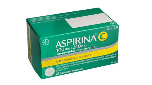 Aspirina C 400 Mg240 Mg Comprimidos Efervescentes 10 Comprimidos
