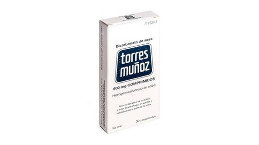Bicarbonat De Sosa Torres Munoz 500 Mg Comprimits 30 Comprimits