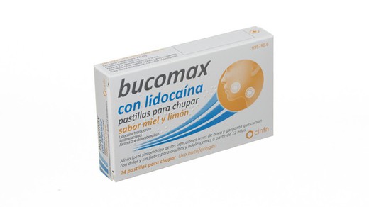 Bucomax Con Lidocaina Pastillas Para Chupar Sabor Miel Y Limon 24 Pastillas