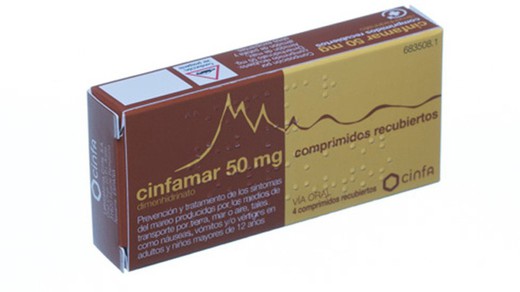 Cinfamar 50 Mg Comprimits Recoberts 10 Comprimits