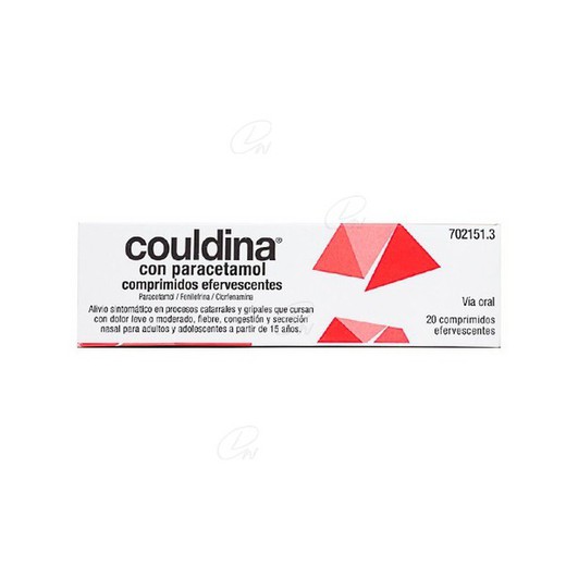 Couldina Amb Paracetamol Comprimits Efervescents 20 Comprimits