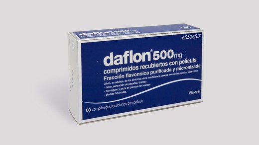 Daflon 500 500 Mg 60 Comprimits Recoberts