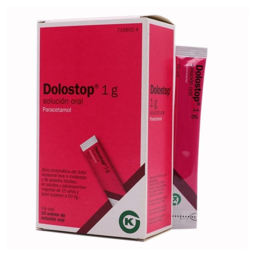 Dolostop 1 G 10 Sobres Solucion Oral 10 Ml