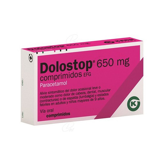 Dolostop 650 Mg Comprimidos 20 Comprimidos