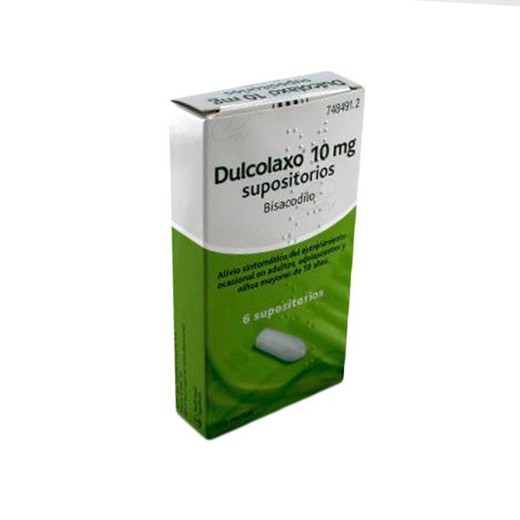 Dulcolaxo Bisacodilo 10 Mg Supositorios 6 Supositorios