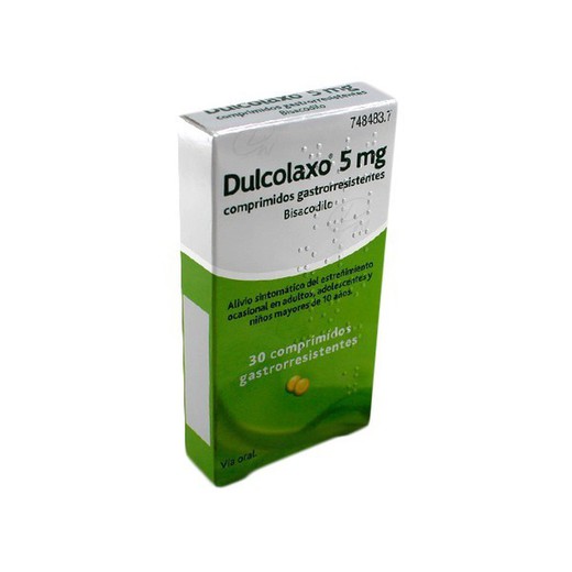 Dulcolaxo Bisacodilo 5 Mg Comprimidos Gastrorresistentes 30 Comprimidos