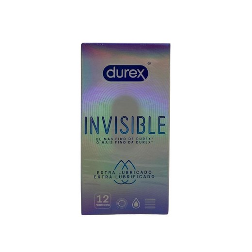 Durex Invisible Extra Lubricat 12 Preservatius