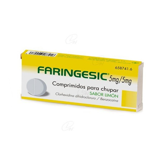 Faringesic 5 Mg5 Mg Comprimits Per Chupar Sabor Limon 20 Comprimits