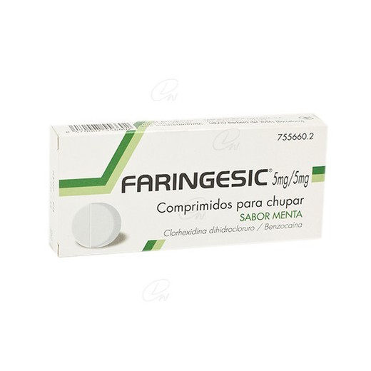 Faringesic 5 Mg5 Mg Comprimits Per Chupar Sabor Menta 20 Comprimits