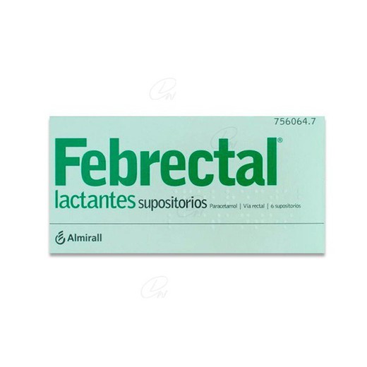 Febrectal Lactants 150 Mg Supositoris 6 Supositoris