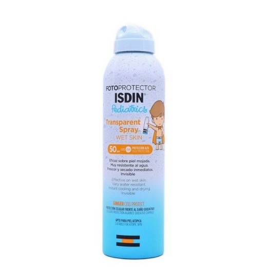 Fotoprotector Isdin Transparent Spray Wet Skin Pediatrics Spf 50