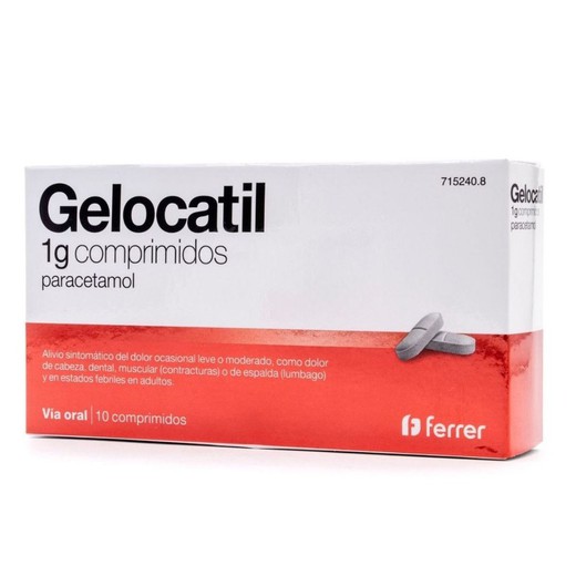 Gelocatil 1 G 10 Comprimits
