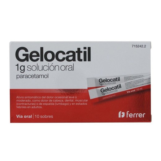 Gelocatil 1 G 10 Sobres Solucion Oral