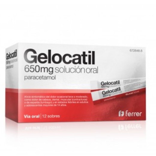 Gelocatil 650 Mg Solucio Oral 12 Sobres