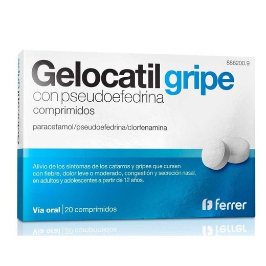 Gelocatil Gripe Con Pseudoefedrina Comprimidos 20 Comprimidos