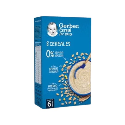 Gerber Papillas para bebes 8 Cereales 475g