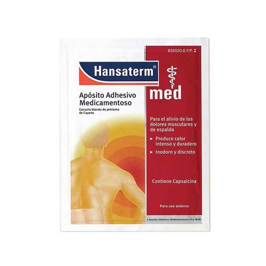 Hansaterm Aposito Adhesivo Medicamentoso 2 Apositos 12 X 18 Cm
