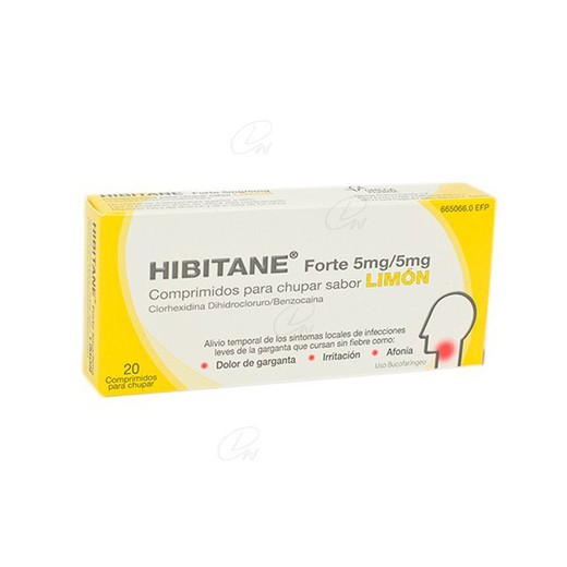 Hibitane 5 Mg5 Mg Comprimits Per Xuclar Sabor Limon 20 Comprimits