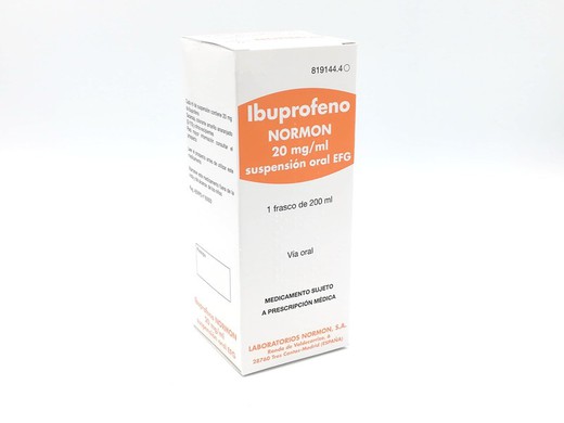 Ibuprofè Normon Efg 20 Mgml Suspensió Oral 200 Ml