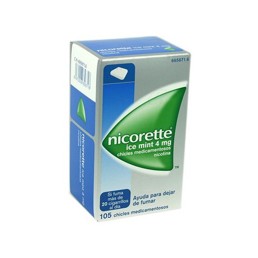 Nicorette Ice Mint 4 Mg Xiclets Medicamentosos 105 Xiclets