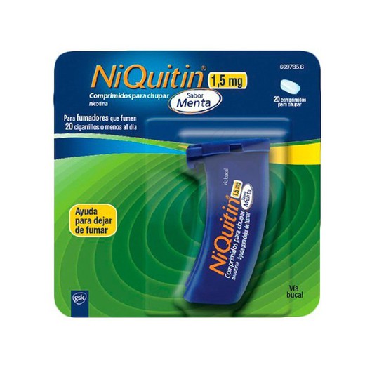 Niquitin 15 Mg Comprimidos Para Chupar Sabor Menta 20 Comprimidos