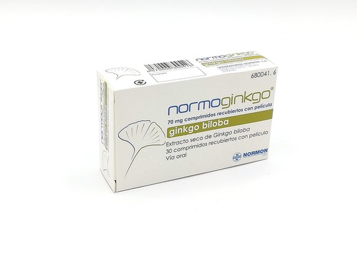 Normoginkgo 70 Mg Comprimidos Recubiertos Con Pelicula 30 Comprimidos