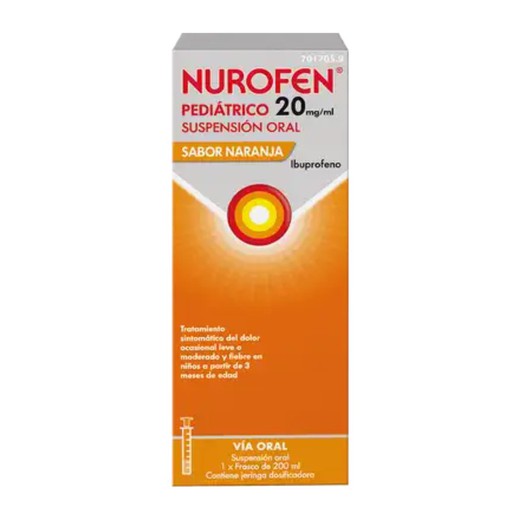 Nurofen Pediatric 20 Mgml Suspensio Oral 200 Ml Taronja