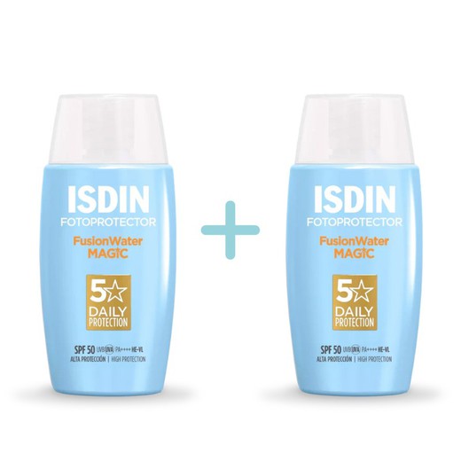 Pack Fotoprotector Isdin Spf50 Fusion Water Magic 50ml 2u