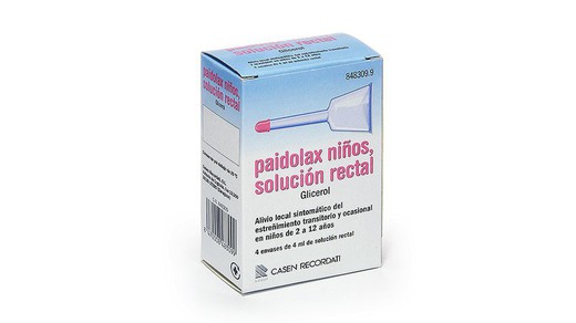 Paidolax Ninos Solucion Rectal 4 Enemas De 4 Ml
