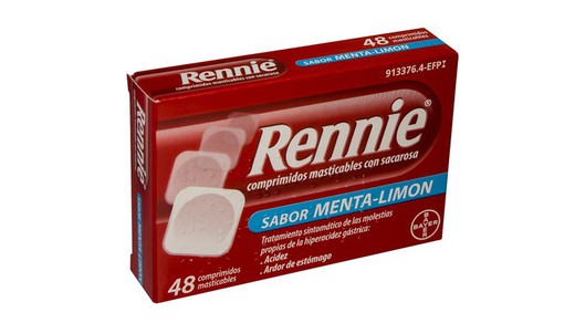 Rennie Comprimidos Masticables Con Sacarosa 48 Comprimidos