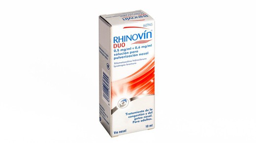 Rhinovin Duo 05 Mgml 06 Mgml Solució Per Polvorització Nasal 1 Envàs Polvoritzador De 10 Ml