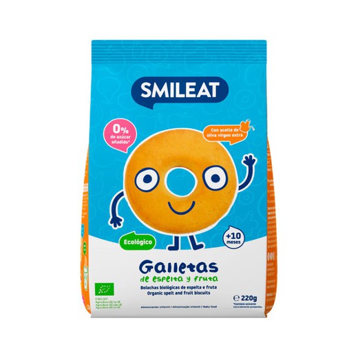 Smileat Galletita Ecológica de Espelta y Fruta ECO 220gr