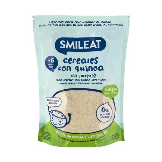 Smileat Papilla Cereales Sin Gluten con Quinoa 200gr