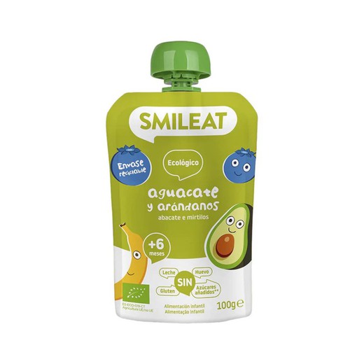 Smileat Pouch Eco Aguacate y Arándanos 100gr