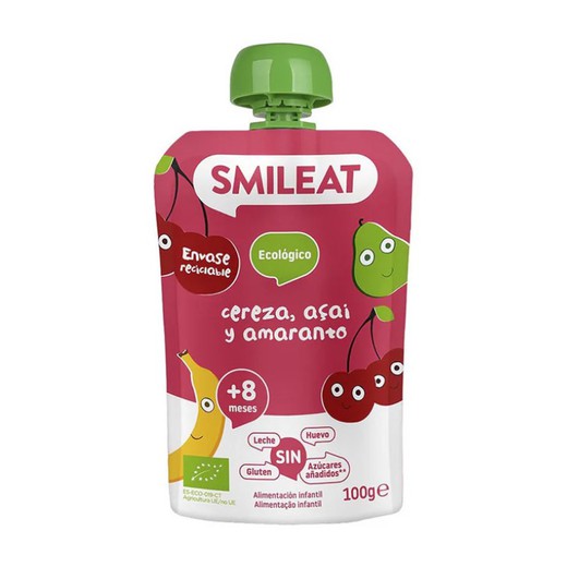 Smileat Pouch Eco Cereza Açai y Amaranto 100gr