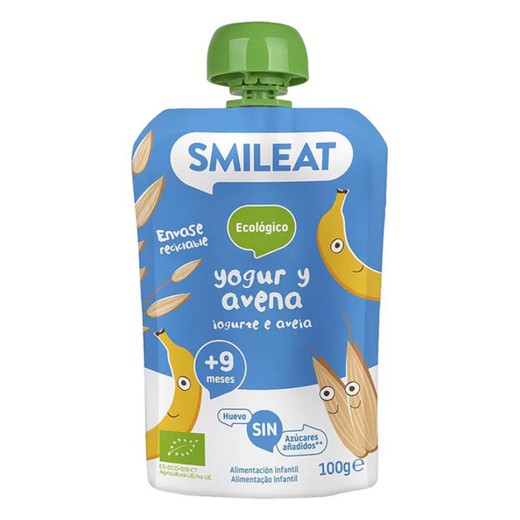 Smileat Pouch Yogur y Avena 100gr