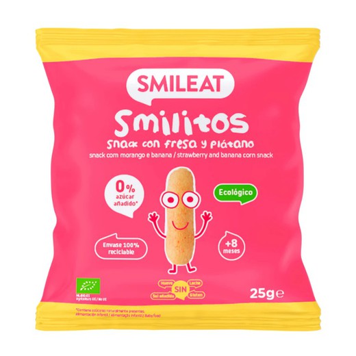 Smileat Smilitos de fresa y plátano