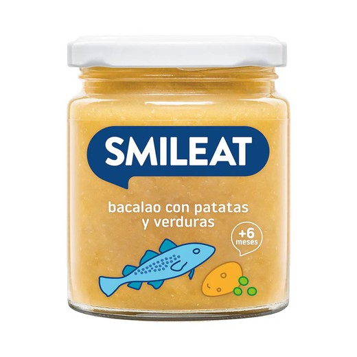 Smileat Tarrito Bacalao con Patatas y Verduras 230gr