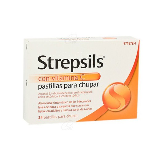 Strepsils Amb Vitamina C Pastilles Per a Xuclar 24 Pastilles