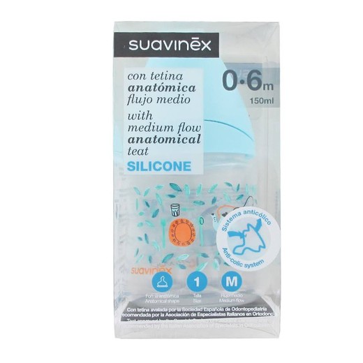 Suavinex Biberon Silicona T1 150ml
