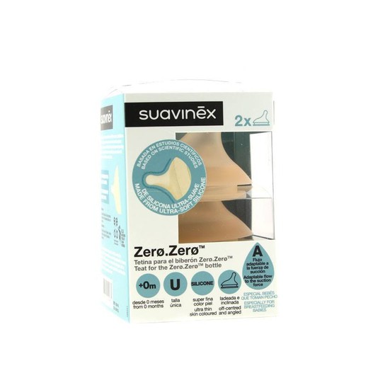 Suavinex Tetina Silicona Zerozero Flujo Adaptable