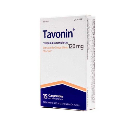 Tavonin 120 Mg Comprimidos Recubiertos Con Pelicula 15 Comprimidos