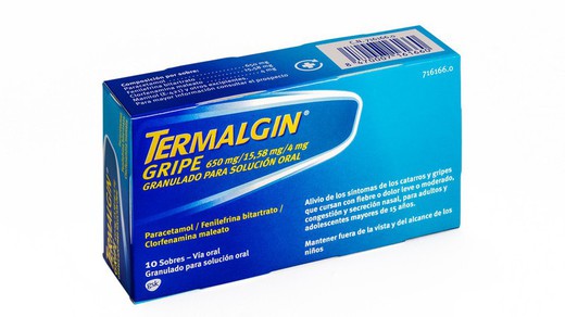 Termalgin Grip 650410 Mg 10 Sobres Granulat Solucion Oral