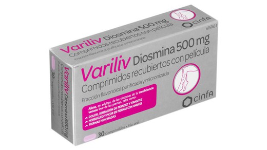 Variliv Diosmina 500 Mg 60 Comprimidos Recubiertos