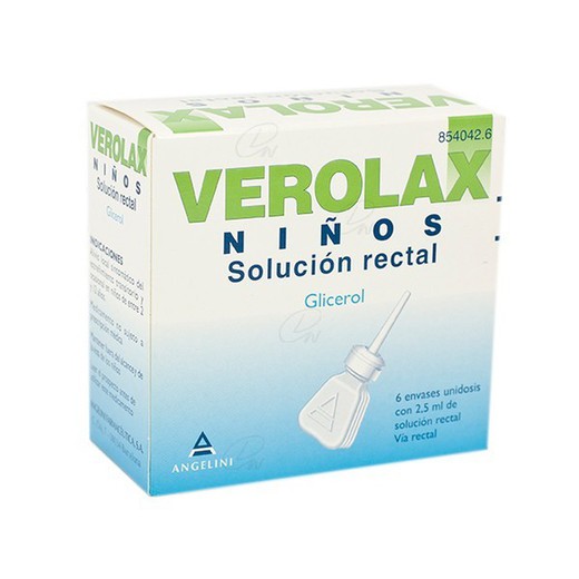 Verolax Ninos Solucion Rectal 6 Enemas De 25 Ml
