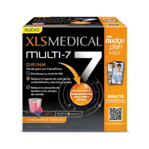 Xls Medical Multi 7 Drink 60 Sobres Sabor Fruits Vermells